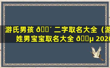 游氏男孩 🐴 二字取名大全（游姓男宝宝取名大全 🌵 2020）